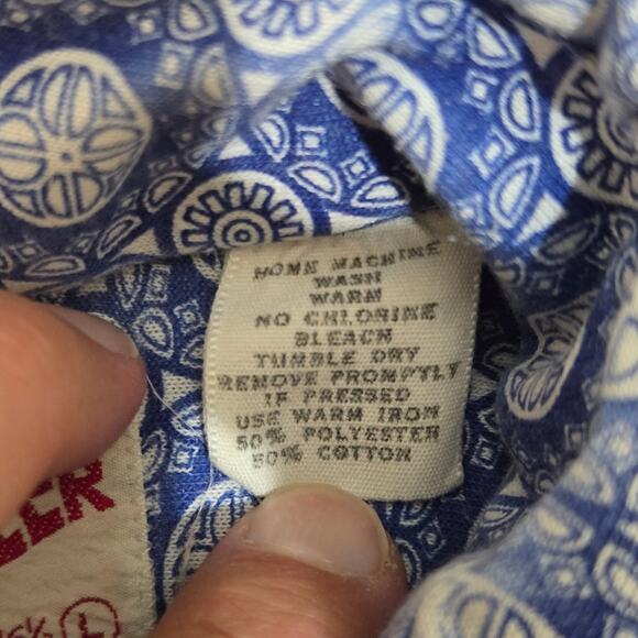 Vintage 70s 80s Arrow Scrambler Knit Men's Short Sleeve Buttondown Disco - Picture 7 of 10